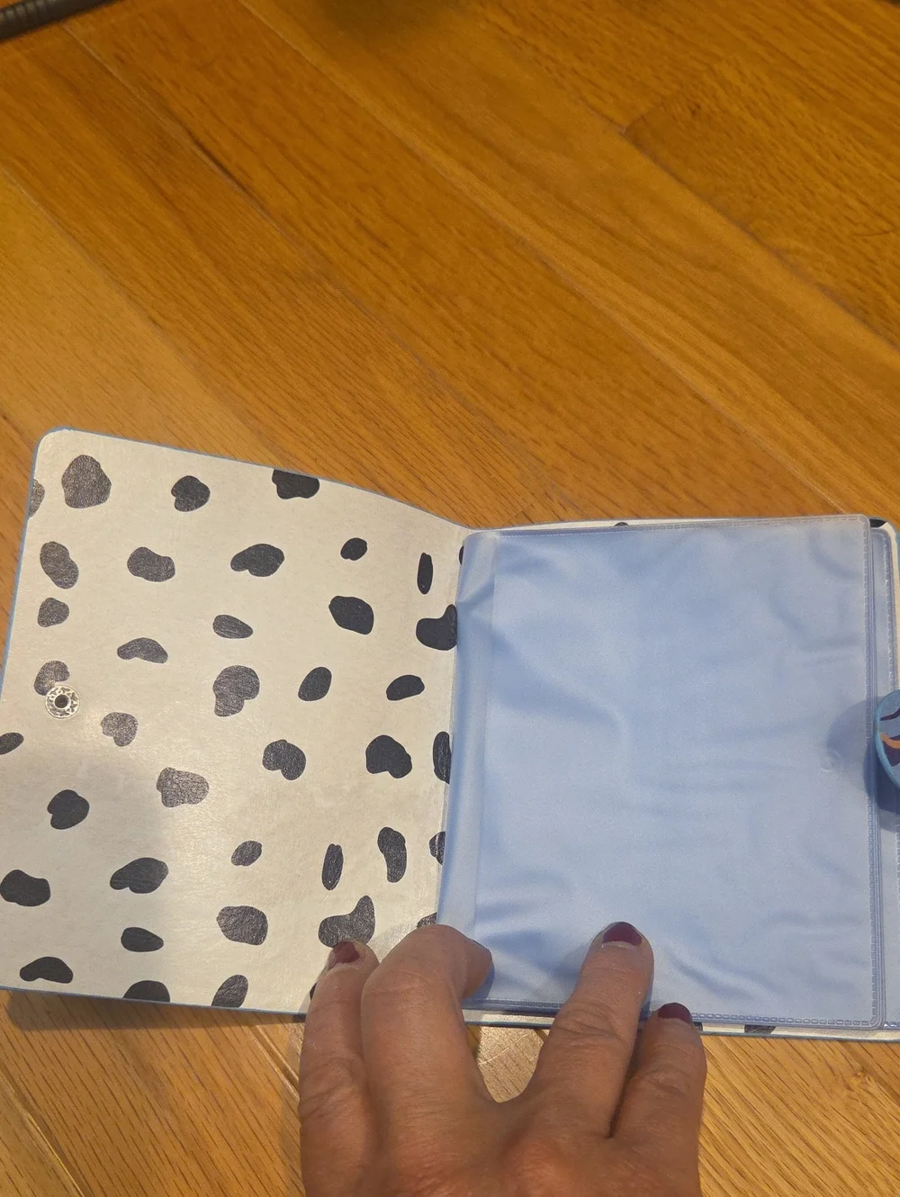 Floral Leather Snap-Closure Photo Notebook